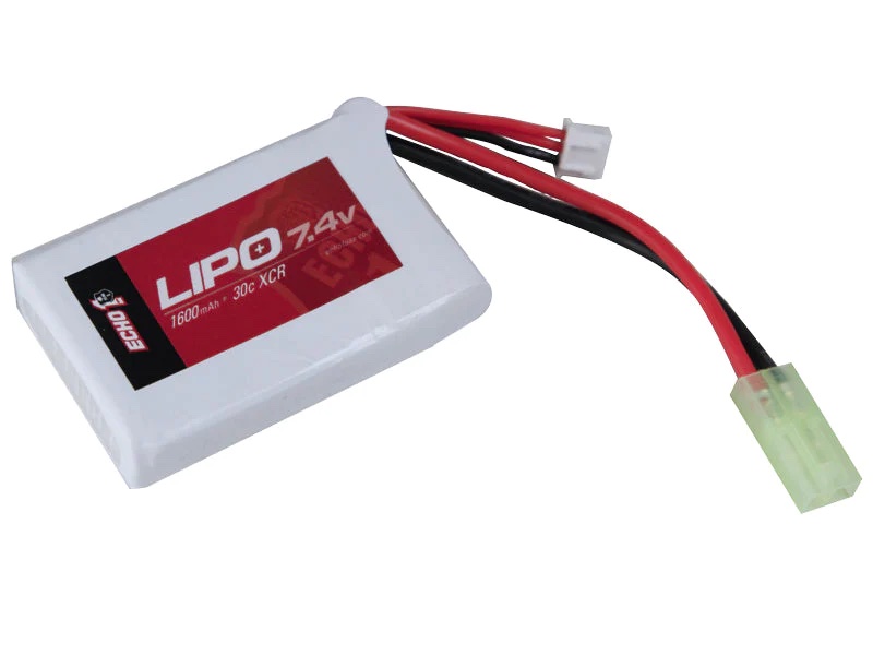 Battery Lipo #7: 7.4Volts 1600mAh 30C XCR PEQ/PEQ15 Lipo Echo1