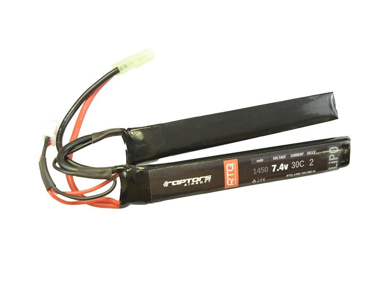 Battery Lipo RTQ 7.4V 1450mAh 30C Nunchuck Raptors
